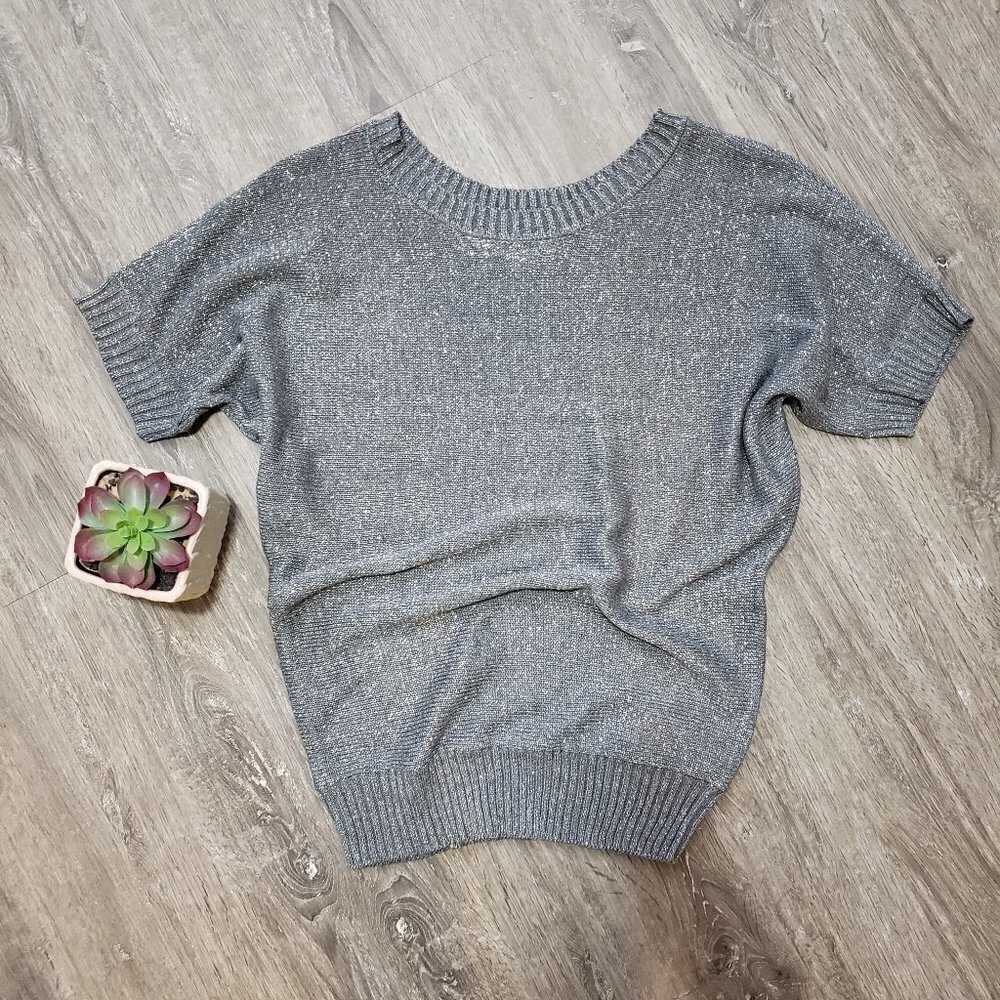 George * Grey Metallic Dolman Sweater * Sz M